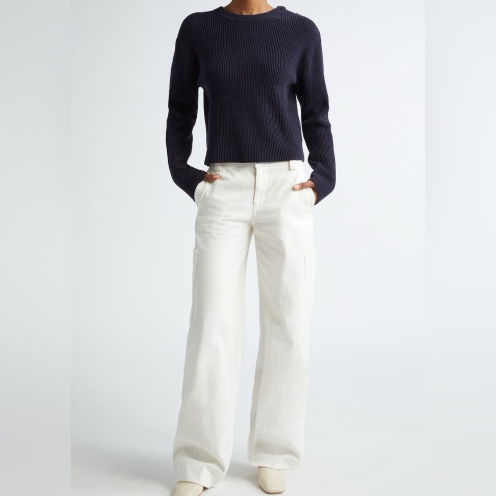 Beautiful Vince Button Shoulder Cotton Blend Sweater😍 - Picture 8 of 17